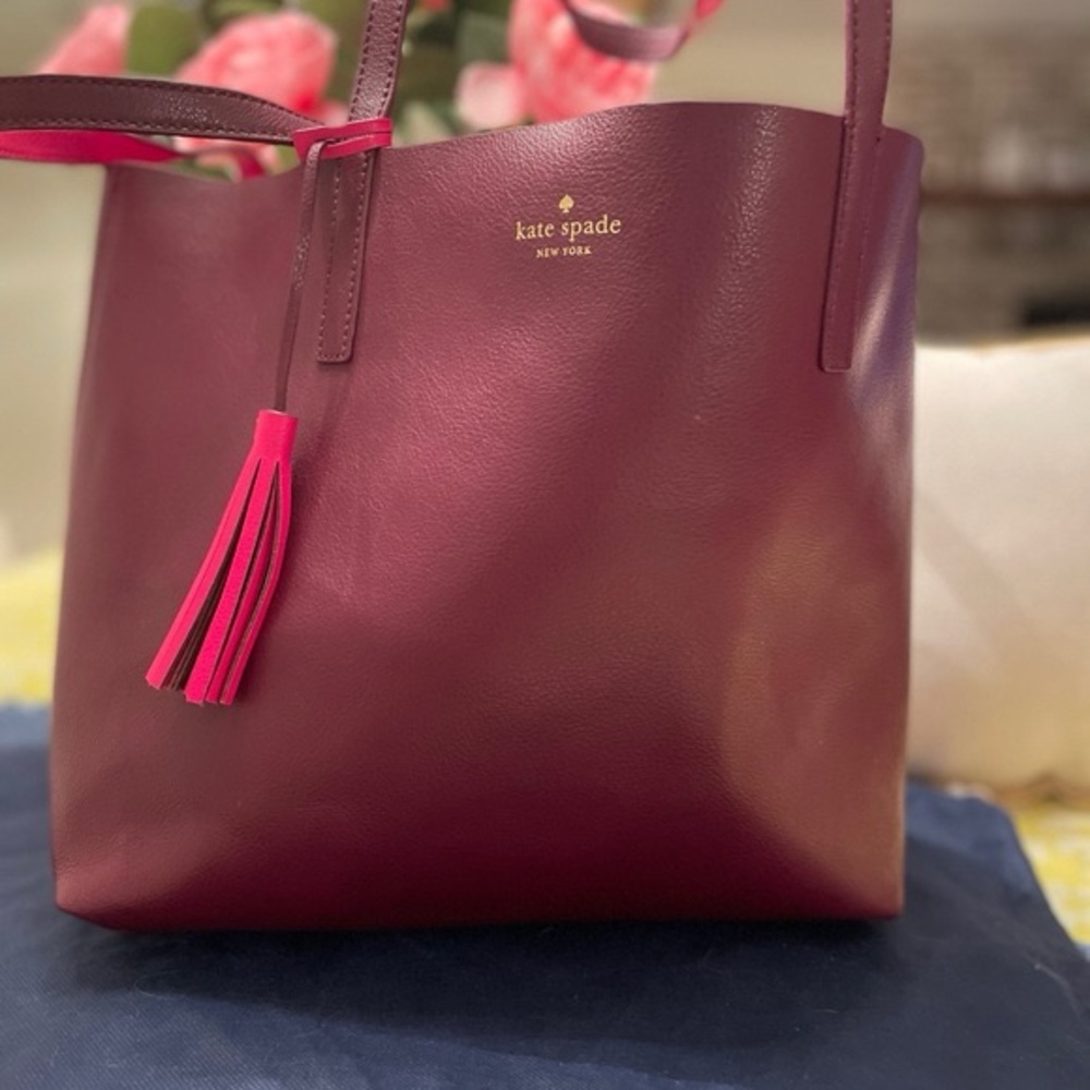 Kate Spade Reversible Tote with Tassel